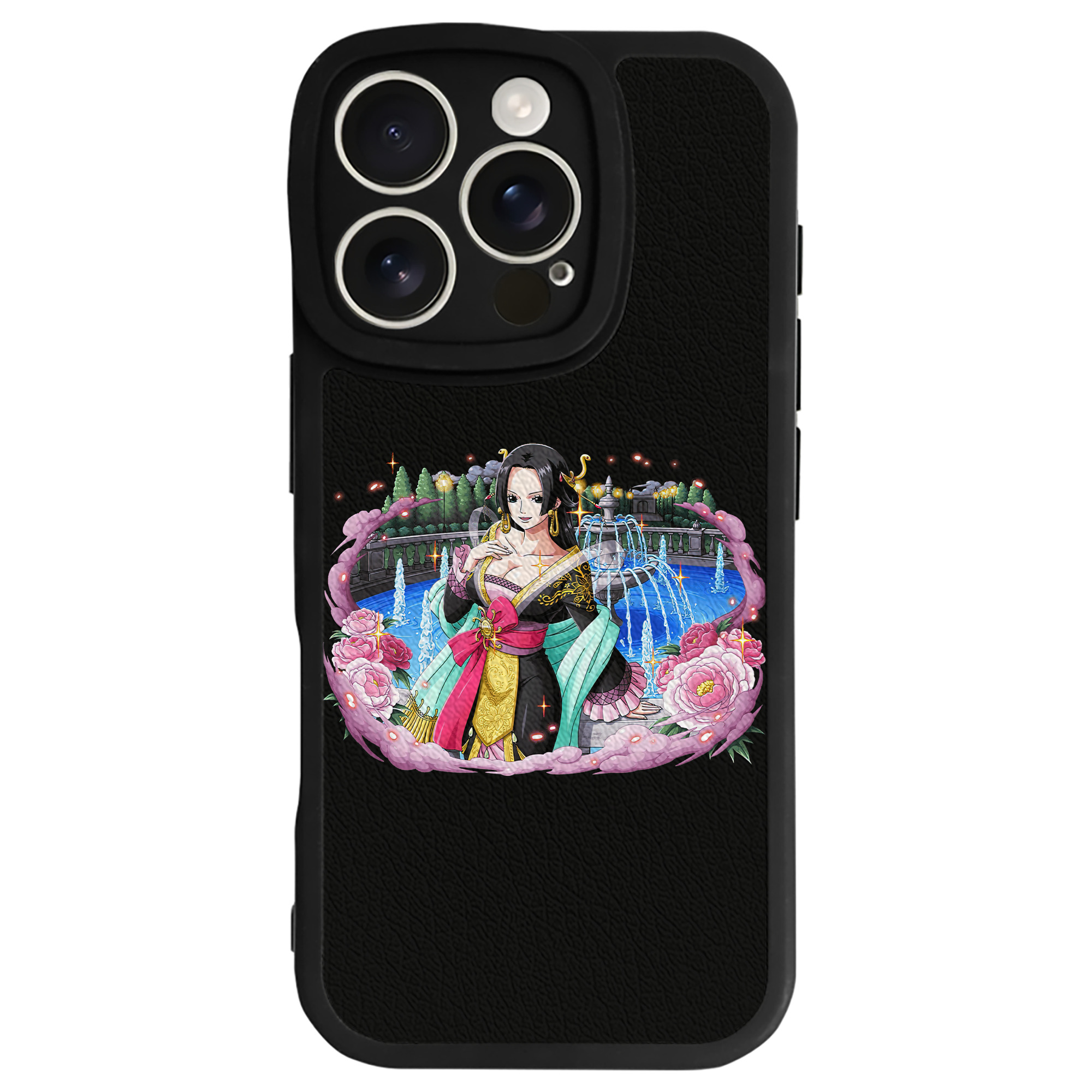 （画像用） ワンピース ボア・ハンコック ONE PIECE Boa·Hancock 【iPhone 16シリーズ対応】シリコンスマホケース（レザー調） 材質：シリコン